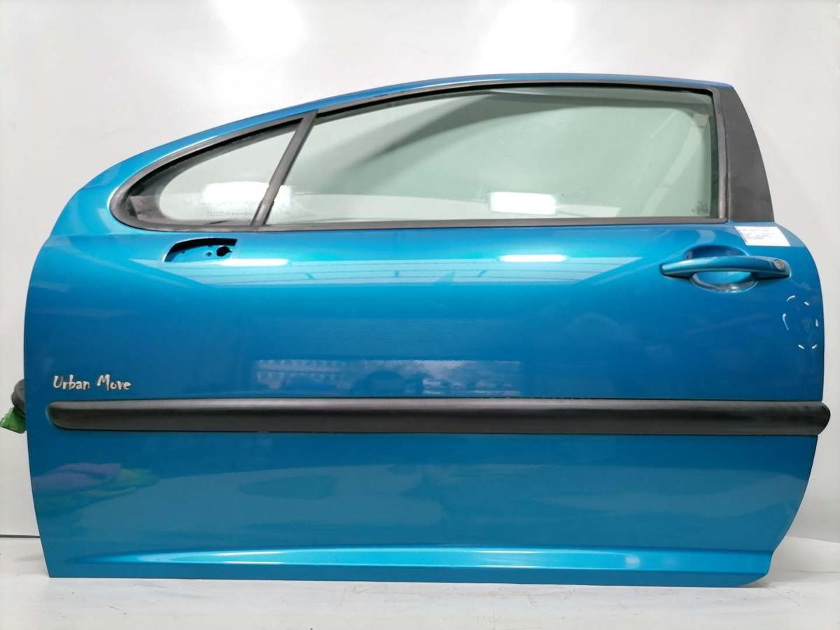 Peugeot 207 original T&uuml;r vorn links KMU Blaumetallic 3-T&uuml;rer Bj.2008